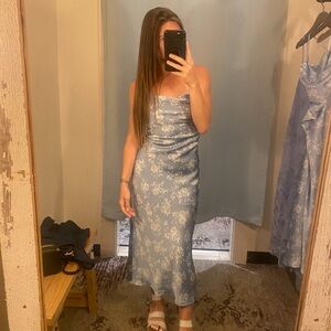 Altar’d State Codi Satin Floral Midi Dress, XS